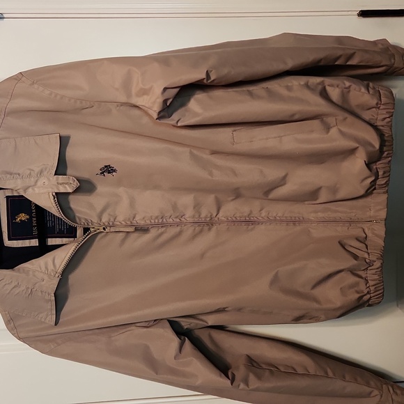 Polo Mens Med Classic very nice khaki with navy lined zippered jacket. - Picture 1 of 6